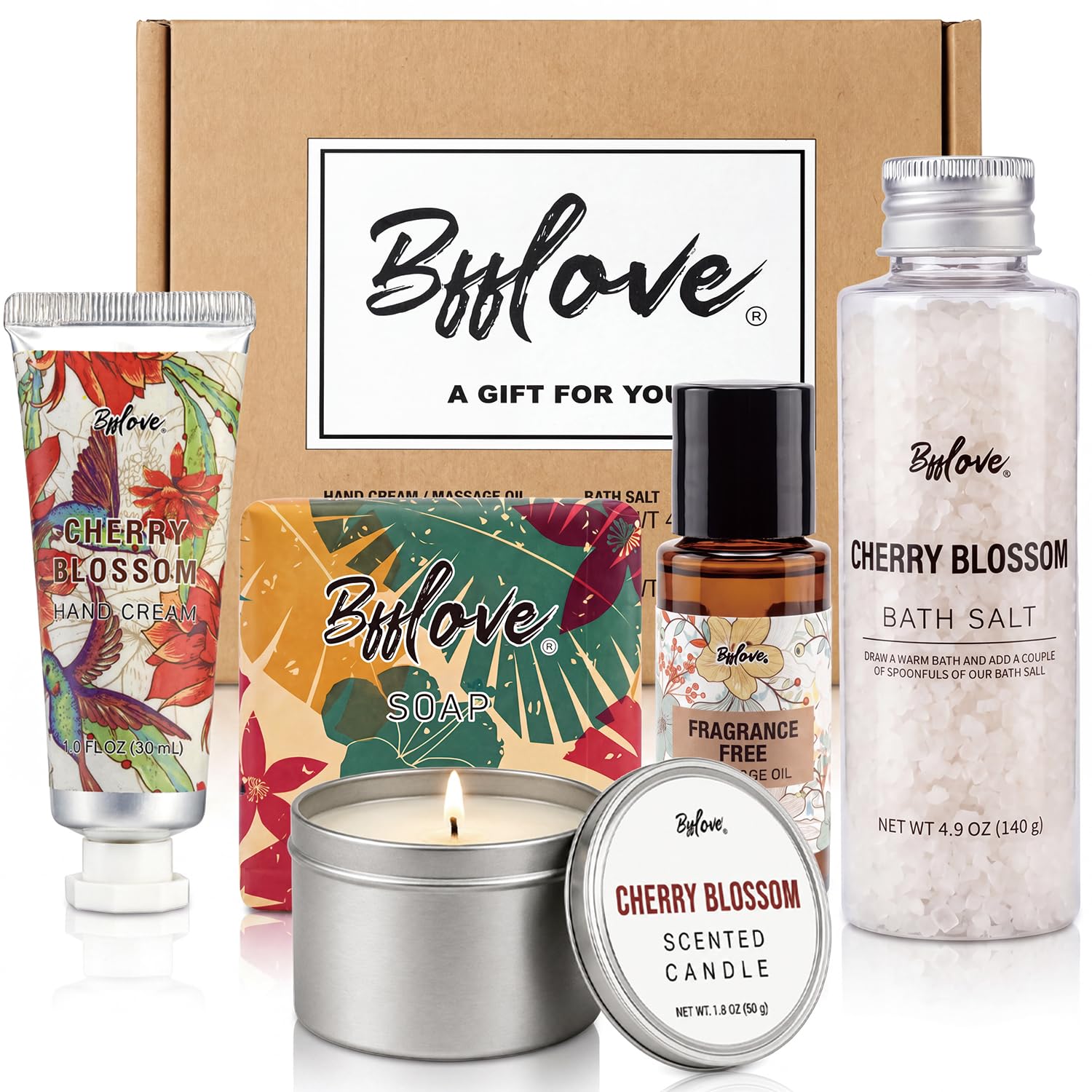 Amazon.com: BFFLOVE Gift Set for Women 5pcs Cherry Blossom Spa Set
